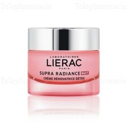 LIERAC Supra Radiance nuit Cr&egrave;me r&eacute;novatrice d&eacute;tox pot 50ml