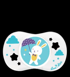 Sucette Silicone Sym&eacute;trique +18m Lapin
