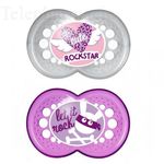 MAM Duo sucettes +18 mois anatomiques silicone REF 43
