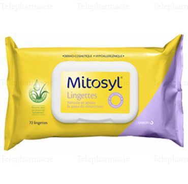 Mitosyl Lingettes Nettoyantes Apaisantes Lot de 2 x 72&nbsp;lingettes