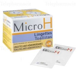 Micro h lingettes h&eacute;morro&iuml;daires x20