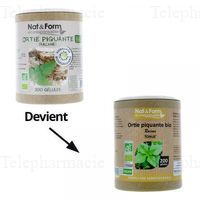 NAT & FORM Ecoresponsable - Ortie piquante Bio 200 g&eacute;lules