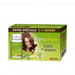 NATURAL NUTRITION Ceraphane lot de 3 bo&icirc;tes de 30 capsules