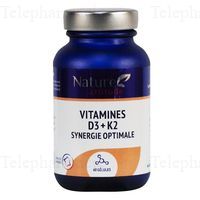 PHARM NATURE MICRONUTRITION Vitamines D3 + K2 Synergie Optimale 60 g&eacute;lules