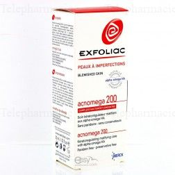 NOREVA Exfoliac Acnom&eacute;ga 200 soin k&eacute;rator&eacute;gulateur matifiant