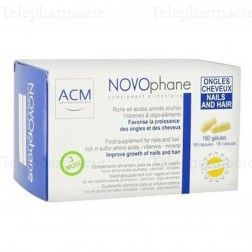 ACM Novophane Cheveux & ongles Bo&icirc;te de 180 g&eacute;lules