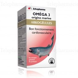 ARKOPHARMA Arkogelules - Om&eacute;ga 3 (Huile de Poisson) Bo&icirc;te 60 capsules
