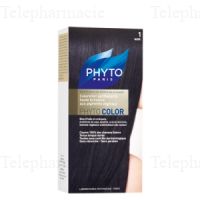 PHYTO Color n&deg;1 NOIR coloration permanente enrichie en pigments v&eacute;g&eacute;taux