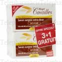 CAVAILL&Egrave;S Savon pain surgras extra doux Lait et miel x3 250gr + 1 gratuit