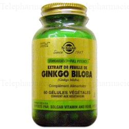 SOLGAR Ginkgo biloba 60 g&eacute;lules