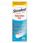 STERADENT Triple action plus tube 60 comprim&eacute;s