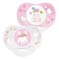 LUC ET LEA Sucette Silicone Anatomique "Petit Coeur" 0-6 mois