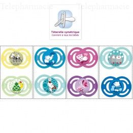 MAM Duo Sucettes +18 mois Perfect silicone Bleu