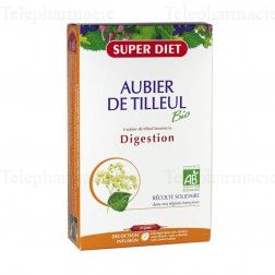SUPERDIET Aubier de tilleul bio solution buvable digestion 20 ampoules