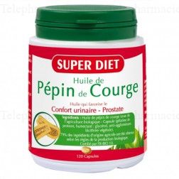 SUPERDIET huile de p&eacute;pin de courge 120 capsules