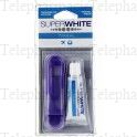 SUPERWHITE Trousse de voyage: brosse &agrave; dents de voyage + dentifrice 15ml