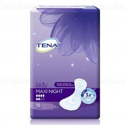 Lady maxi night serviettes sp&eacute;ciales nuit x12