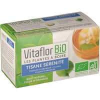 VITAFLOR Tisane serenite go&ucirc;t naturel fleur d'oranger paquet de 18 sachets