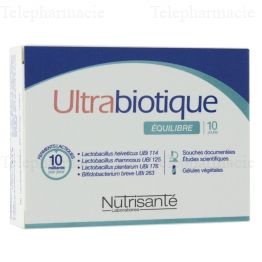 ULTRABIOTIQUE &Eacute;quilibre 10 g&eacute;lules v&eacute;g&eacute;tales