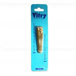 VITRY Coupe-ongles manucure extra plat dor&eacute;