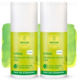 WELEDA D&eacute;odorant Roll-on Citrus lot de 2