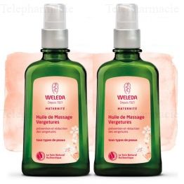WELEDA Maternit&eacute; - Huile de massage vergetures lot de 2 flacons de 100ml