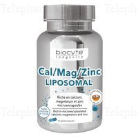 BIOCYTE Longevity Min&eacute;raux - Cal/Mag/Zinc liposomal 60 g&eacute;lules