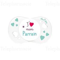 LUC ET LEA Sucette sym&eacute;triq 0-6m j'ai par/mar